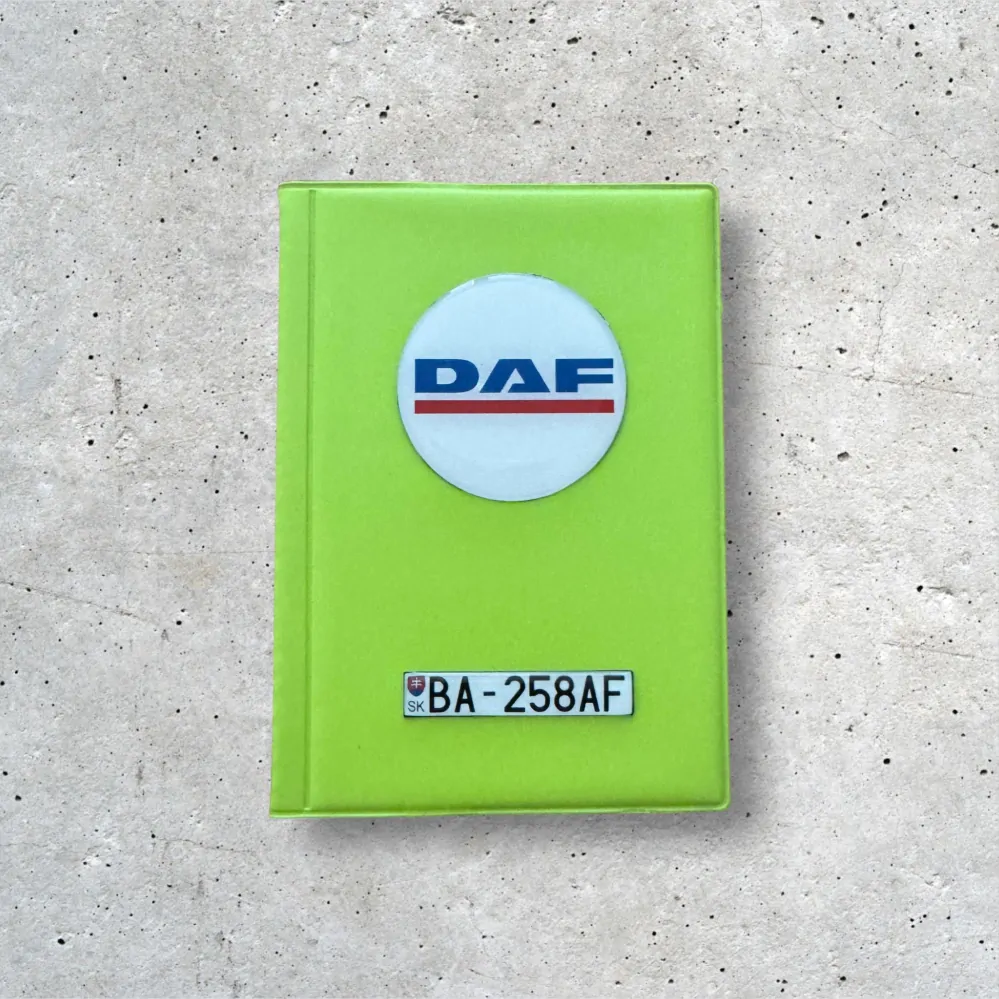 Obal na doklady pre kamióny s vlastnou ŠPZ a logom