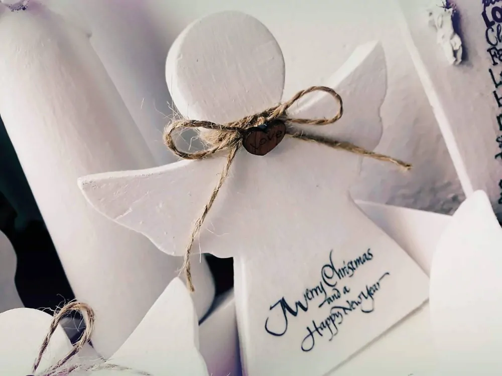 Decoupage anjelik s vlastným textom