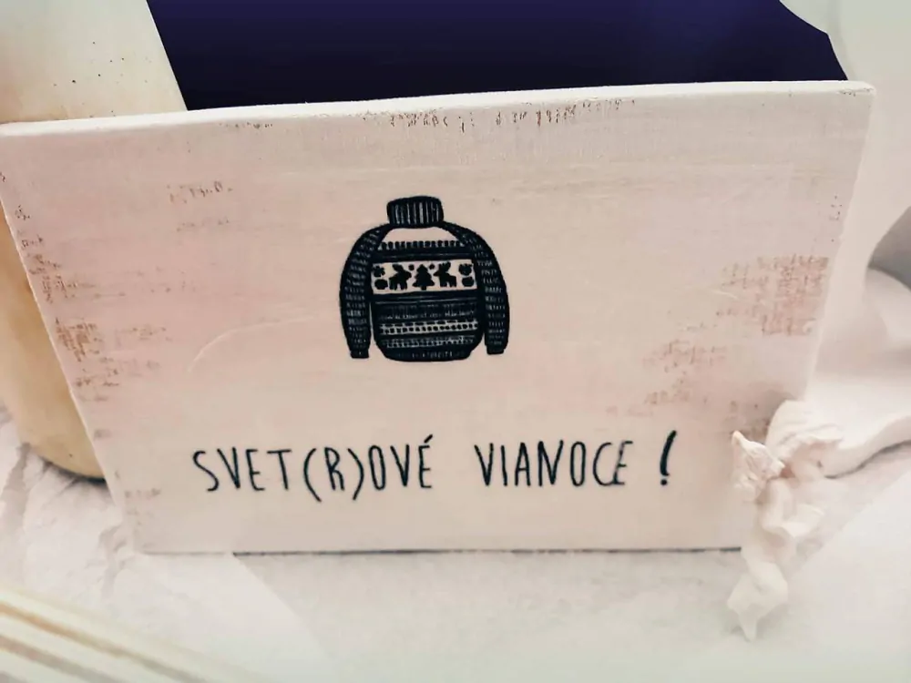 Vianočné decoupage tabuľky