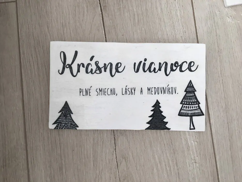 Vianočné decoupage tabuľky